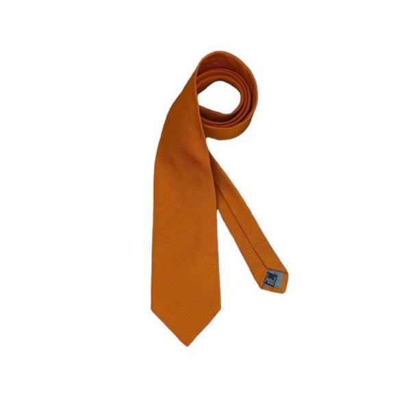 GIORGIO REDAELLI Solid Orange Silk Tie ITALY 60"-3.6" EX COND - Picture 2 of 7